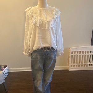 Excellent condition very soft poka dots blouse size L